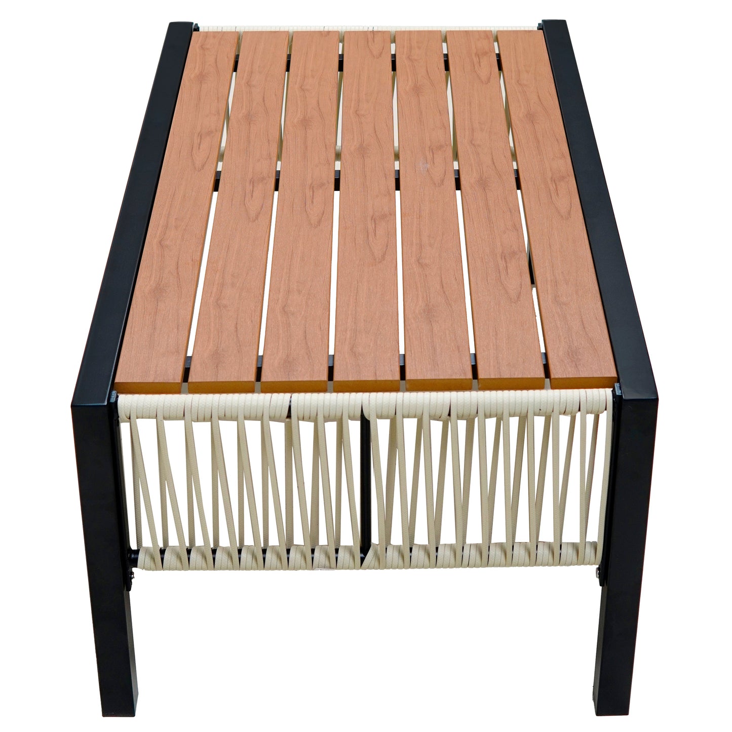 Multi-person Outdoor Iron Sofa Set with Table, Rattan Decoration,