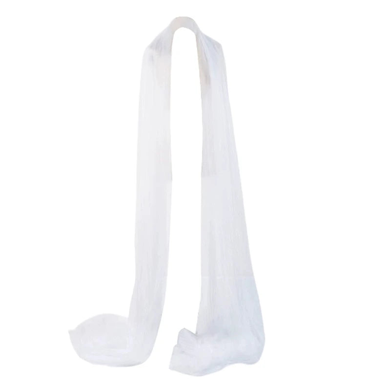 Bridal Neckerchief Cathedral Long Bridal Scarves Simple Wedding Ceremony Scarf for Brides and Gala Evenings