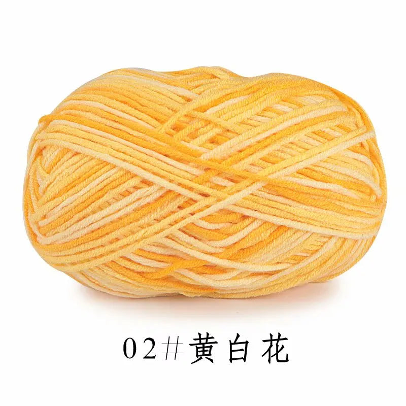 5Strands 2.5mm Colorful Soft Cotton Baby Knitting Wool Yarn Crochet Craft  Crochet Fancy Yarn Hand Knitting Sweater Baby Clothes