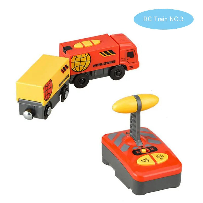 RC Electric Train Set Truck Magnetic Train Diecast Slot Car Toy Fit for Wooden Railway Train Track Birthday Christmas Gift