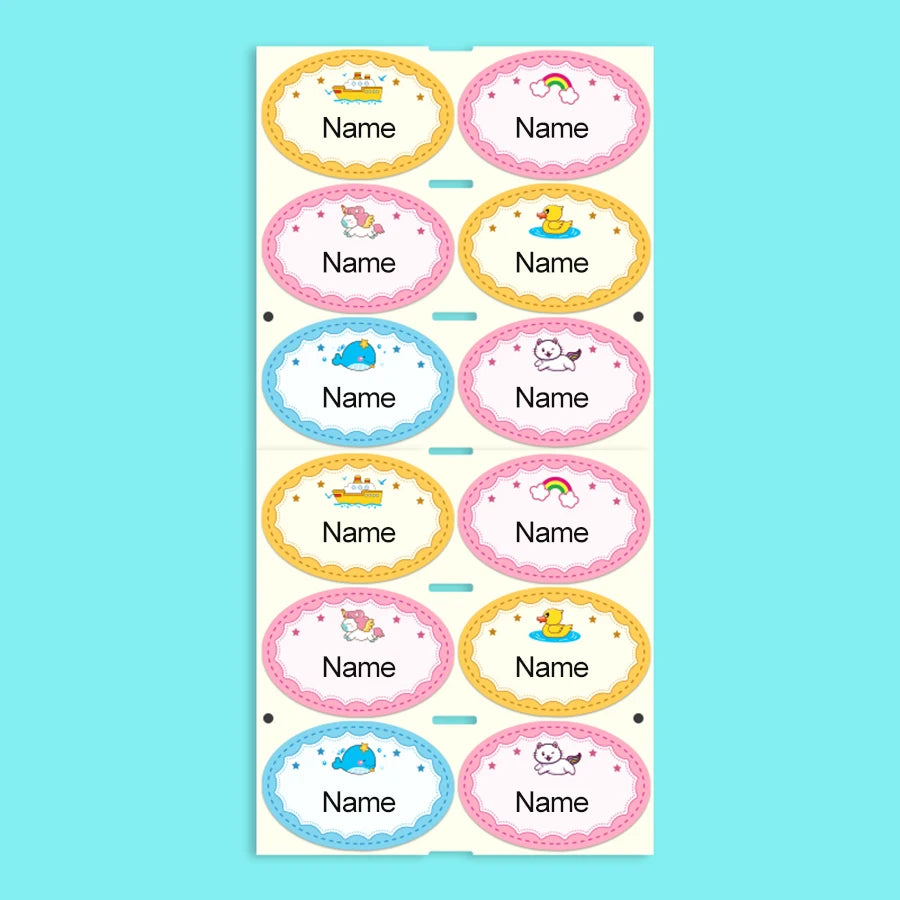 Customized Ironing Clothes various shapes Stickers baby Name Safty tags Kindergarten Waterproof versatile for ironing or sewing