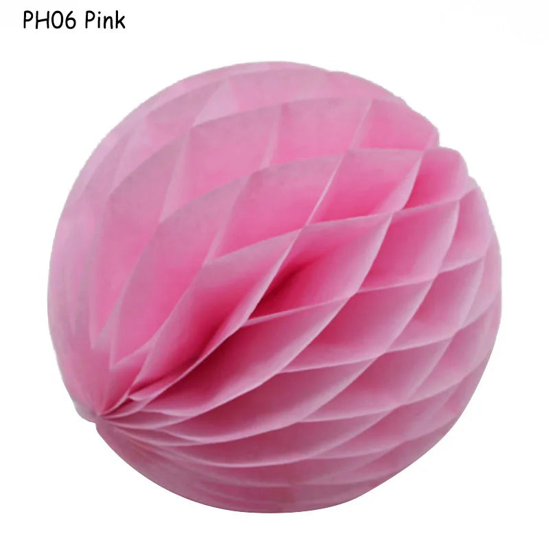 5pcs/lot 10/15cm Decorative Paper Honeycomb Ball Pastel Flower Wedding Kid Birthday Party Decoration Baby Shower Supplies8Z
