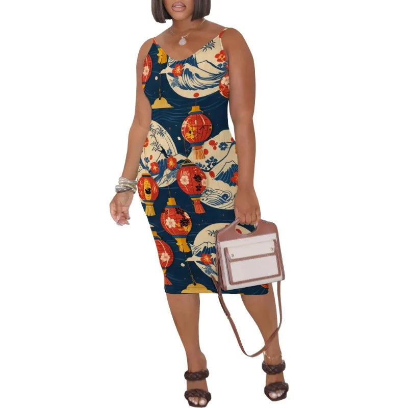 Womens Summer Short Sundress Plus Size Tank Sleeveless T-Shirt Midi Dress Beach Loose Fit Casual Dress