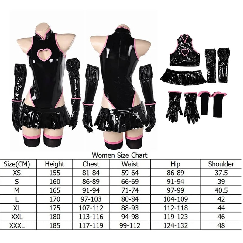 Anime Fantasia Kazuho Cosplay Haneyama Costume Women Sexy Jumpsuit Lingerie Gloves Skirt Outfits Halloween Carnival Party Suit