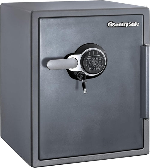 Gray Steel Safe With Digital Keypad Lock For Home Use