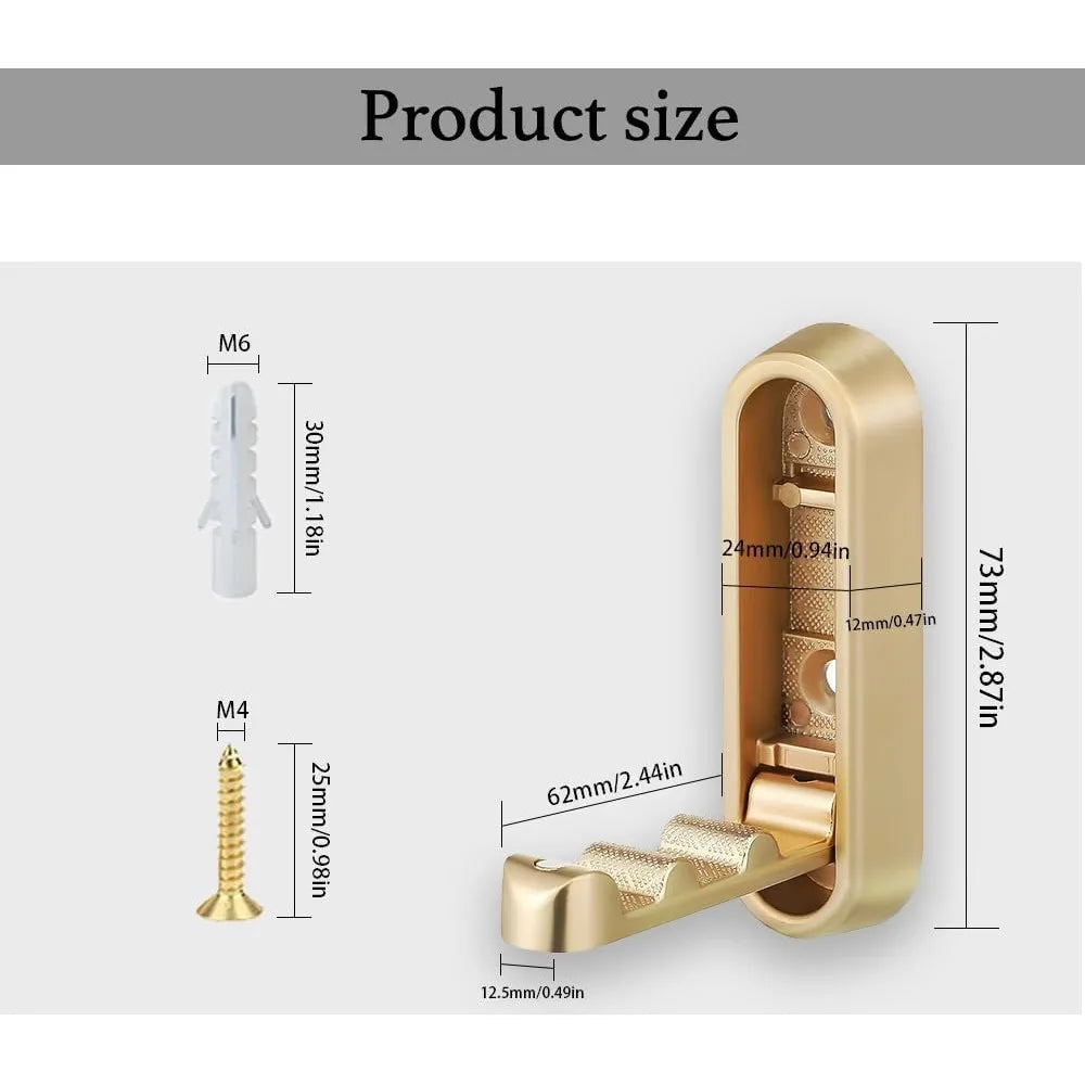 4pcs folding coat hook, foldable wall hook, heavy duty wall hooks for hanging coats, scarves, hats, towel, bathrobes, keys, bags