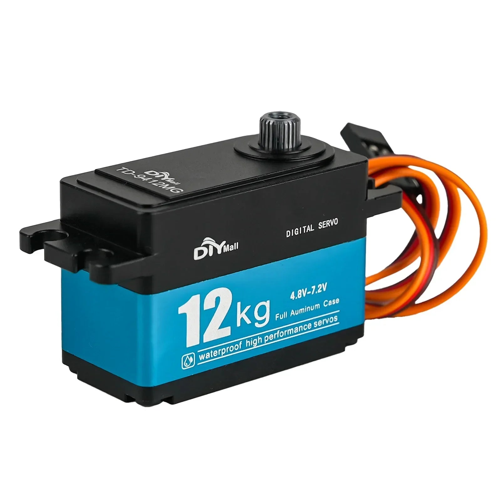 12KG TD-9412MG High Torque Full Metal Digital Servo Carbon Brush Motor 180/270/360 Degree Short Model for 1:10 1:8 RC Car Robot