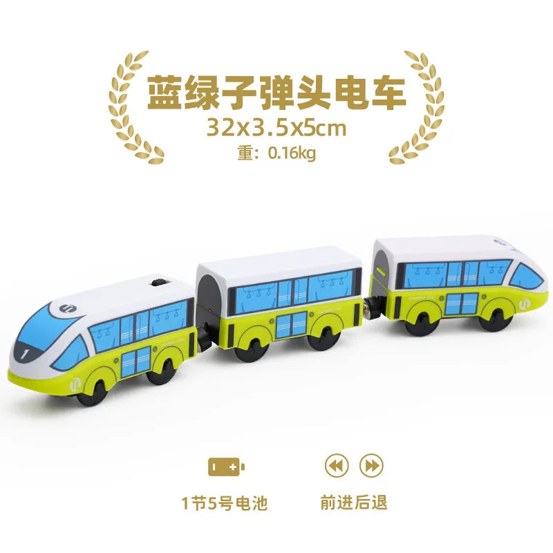 RC Electric Train Set Truck Magnetic Train Diecast Slot Car Toy Fit for Wooden Railway Train Track Birthday Christmas Gift