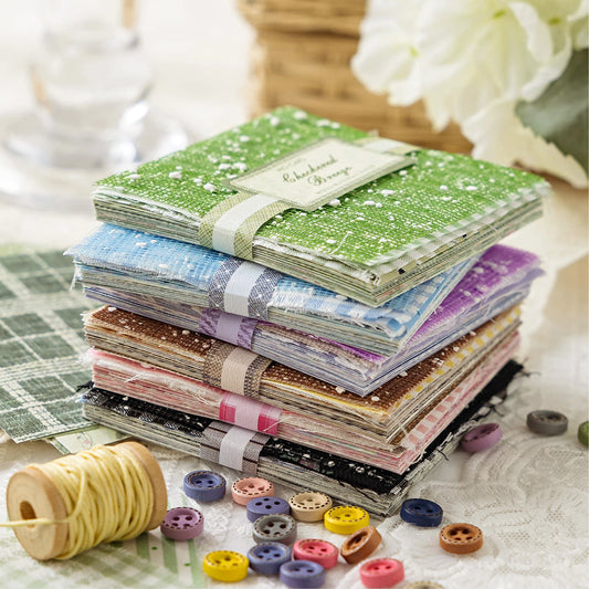 JIANQI 44pcs Vintage Romantic Cloth Room series Material Paper DIY Scrapbooking Decor Junk Journal Planner craft paper