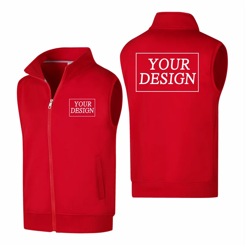 Customized Logo Autumn And Winter Sleeveless Vest For Men And Women Vest Warm Jacket Warm Sleeveless Thick Vest