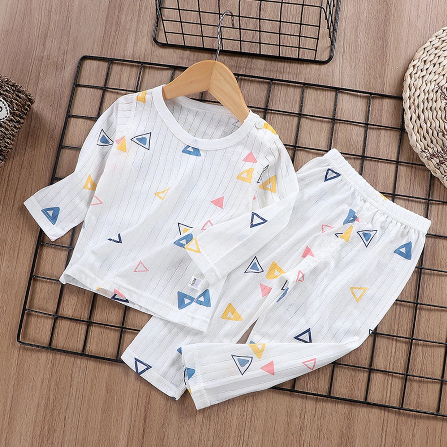 Child Baby Boys Girls Summer Cotton Sleepwear Kids Homewear Children Lightweight Conformtable Pyjamas Cartton Clothes Pullover