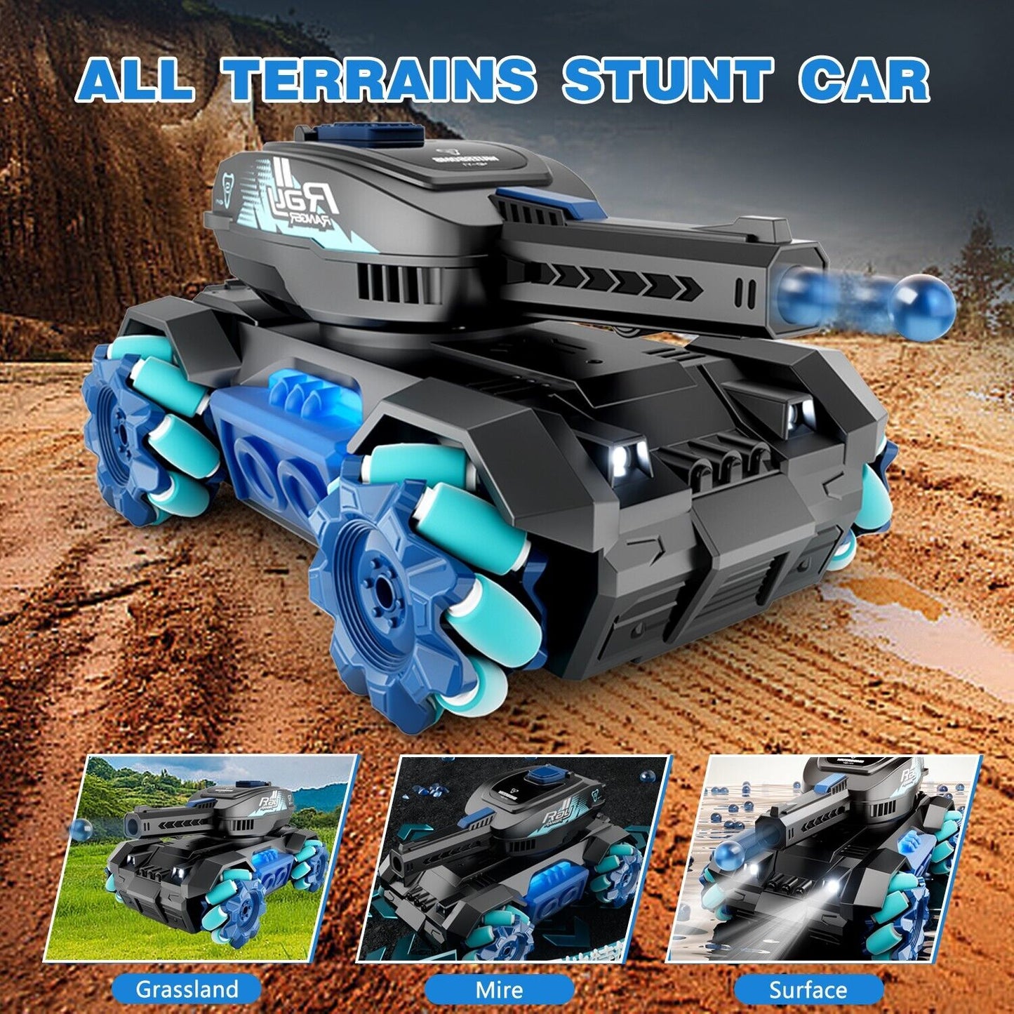 RC Tank Toys Four Wheel Drive Remote Control Car 2.4G Gesture Control