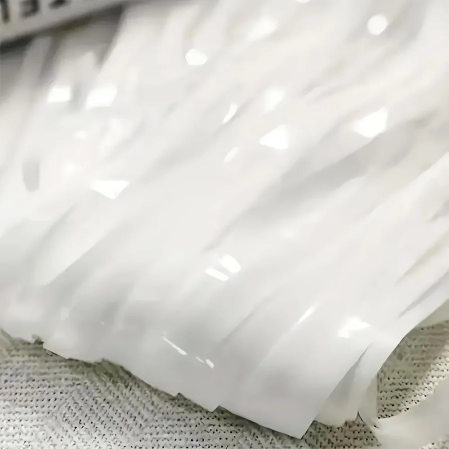 3pcs White Tassel Garland Backdrop Curtains Birthday Party Decor Aluminum Foil Tassel Curtain Backgrounds for Graduation Wedding