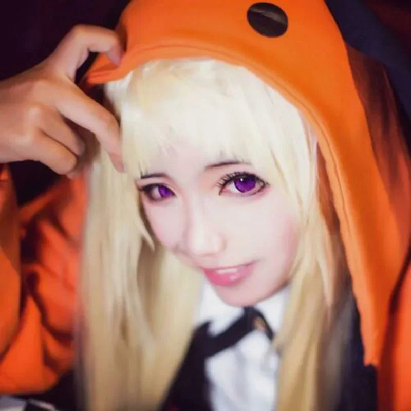 Anime Halloween Costume Runa Cosplay Yumeko Cosplay Costume School Uniform Bunny Ears Hoodie Hooded Jacket Coat Women Girl