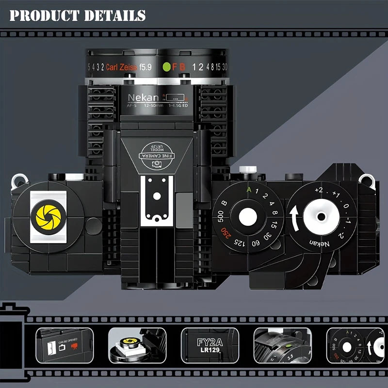 627PCS Camera Building Blocks Simulation Camera Assembly Model Bricks Kits Children's Educational DIY Toy Christmas Gifts