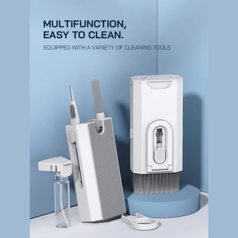 8-in-1 Cleaner Kit Computer Keyboard Cleaner Brush Kit Earphone Cleaning Pen For AirPods Headset Phone Clean Tools Keycap Puller
