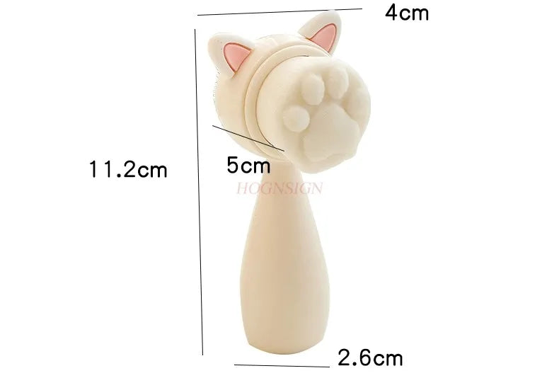 Portable face wash brush, silicone brush, facial cleanser, foam maker, cute cat claw cleaning brush