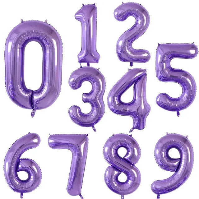 50pcs 40Inch Birthday Balloons Foil Helium Number Balloon 0-9 Birthday Wedding Party Decoration Baby Shower Figures Air Globos