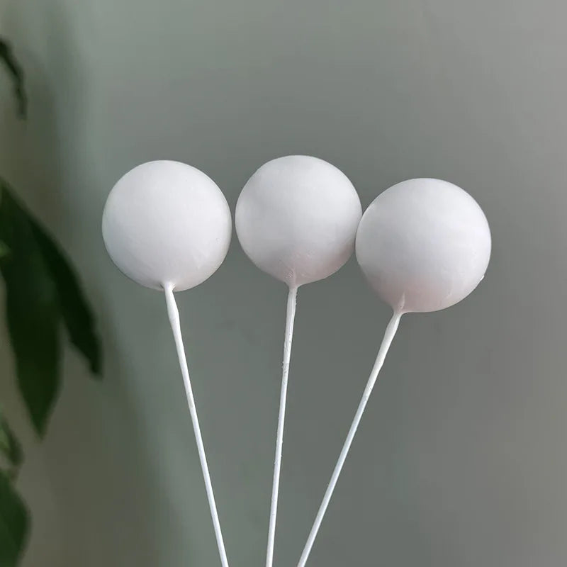 1 Set Balls Rainbow Cake Toppers White Cloud Beige Rainbow Pink Nude Cake Balls for Baby Shower Birthday Cake Decorations Favor