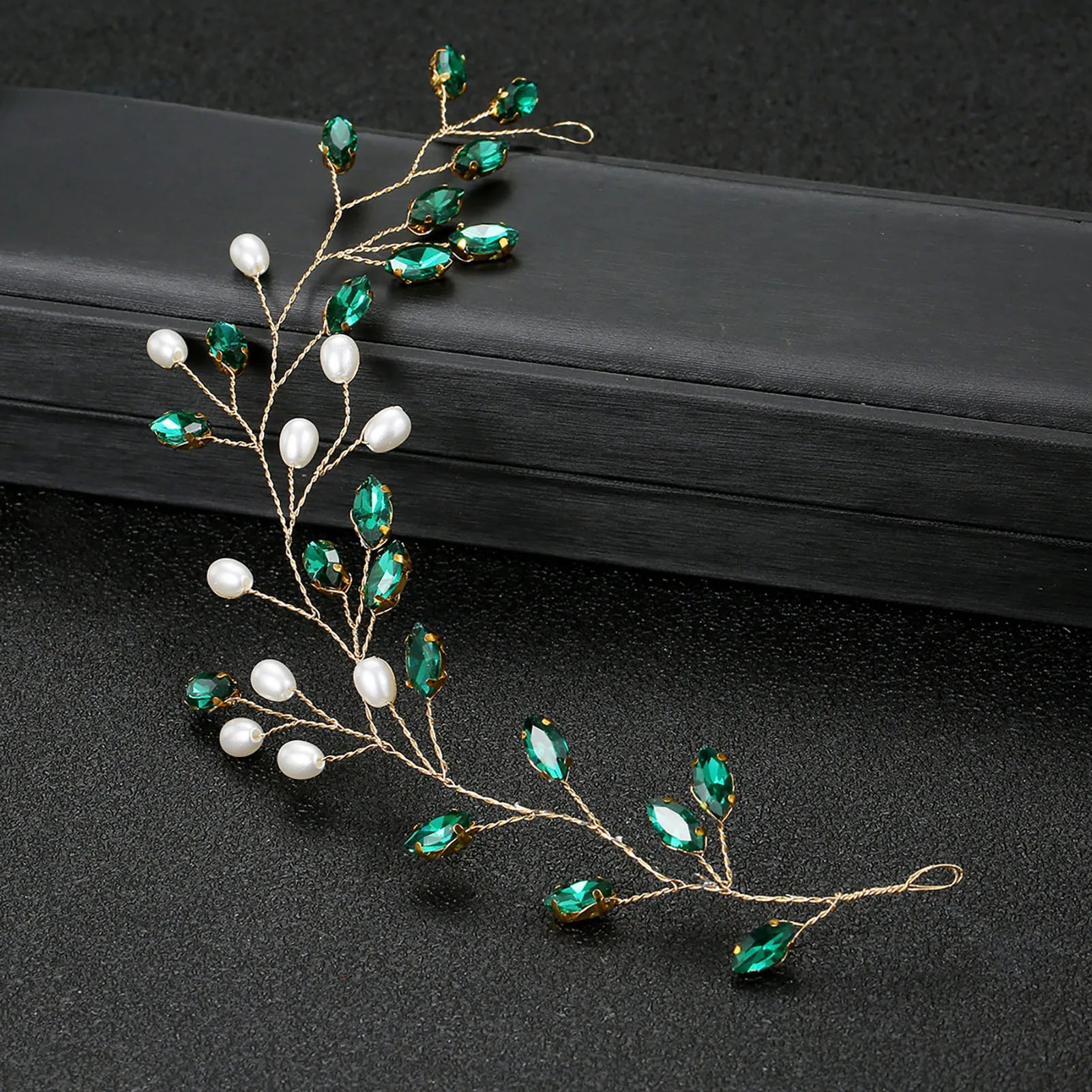 Blue Color Crystal Hair Pins Wedding Jewelry Accessories Head Decoration Bride Headdress Women Tiara Hair Bands Hair Vine
