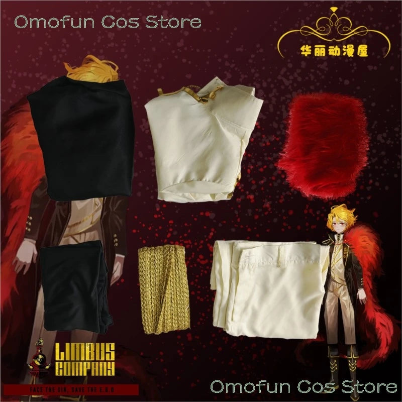 Limbus Company Don Quixote Sancho Unisex Cosplay Costume Wig Spoiler Outfit Cosplay Outfits Clothes Coat Suit Halloween Dres up
