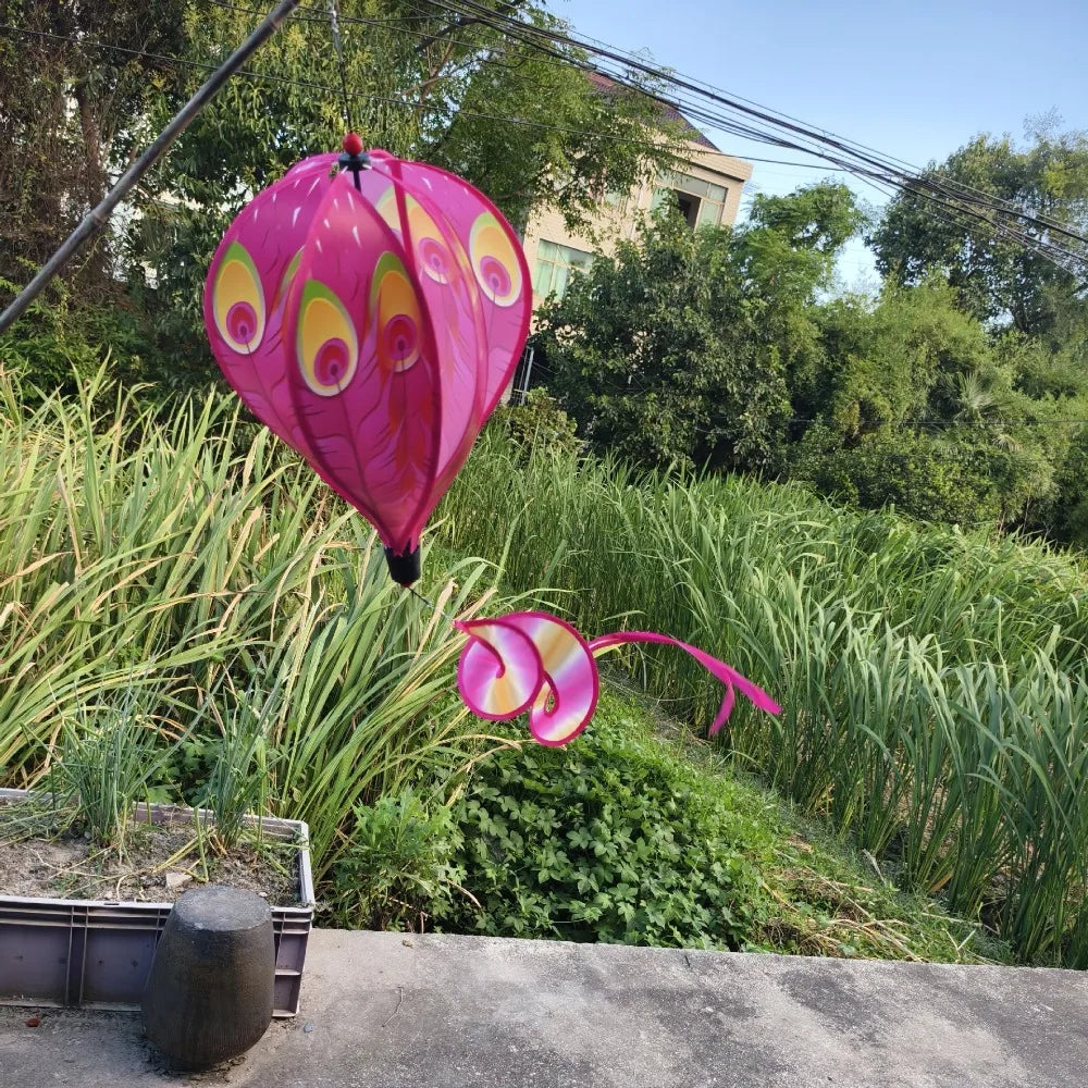Strip Style Hot Air Balloon Wind Spinner Colorful Hanging Garden Wind Spinners Cute Large Children's Toys Kindergarten