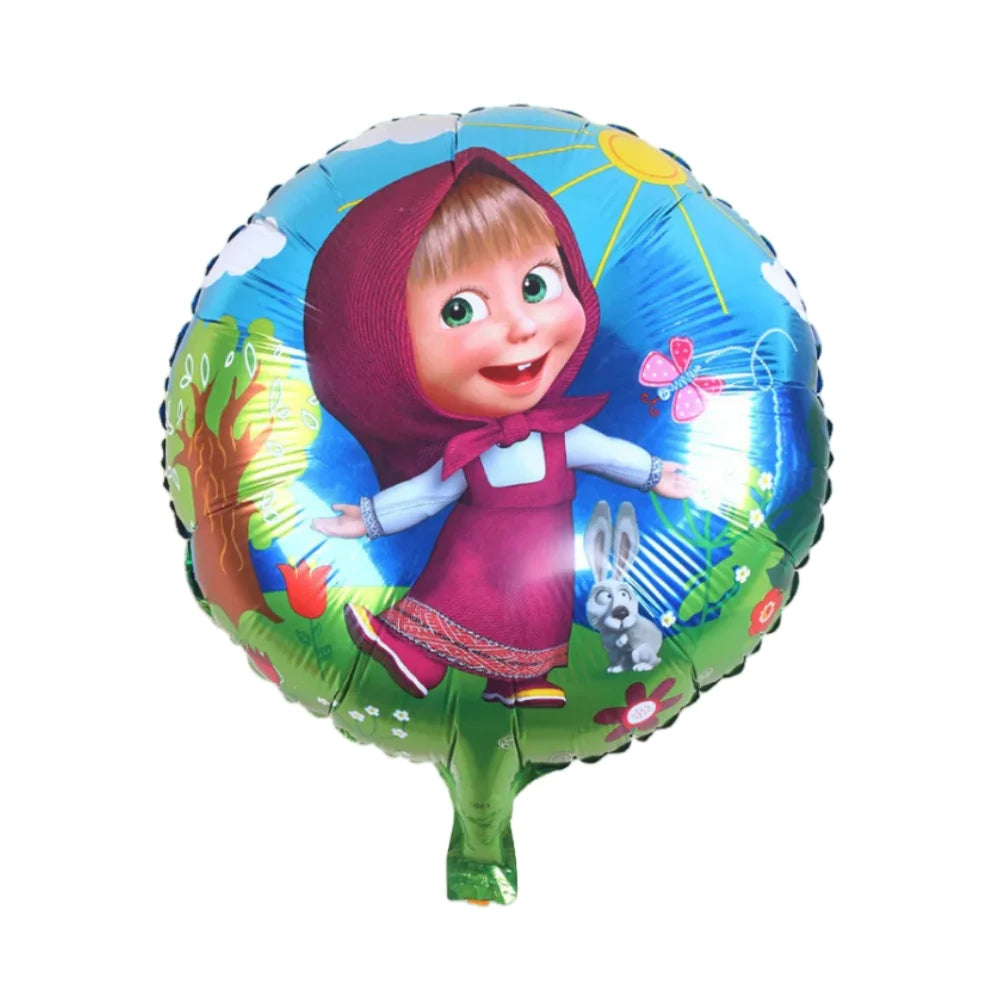 Cute Mashas and the Bear Party Balloons Party Decorations Cartoon Bear Party Favors Baby Shower Gifts For Kids Birthday Party