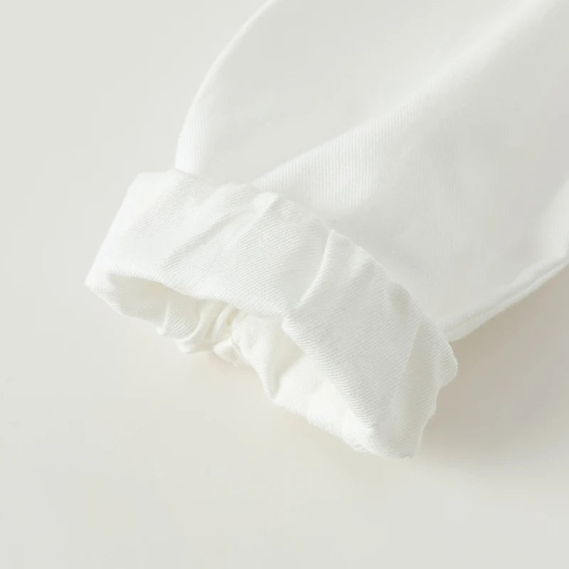 Dave Bella Children's Shirt Clothes 2024 New Autumn Girls' Baby Blouse Cute Sweet Pure Cotton Top DB3241847