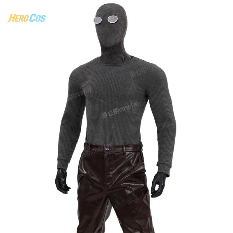 Spider Noir Cosplay Peter Parker Costume Full Set Uniform Props Accessories Shoes Coat Men Halloween Carnival Part HERO Cos