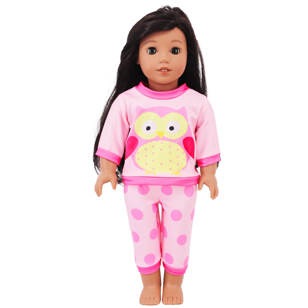 43Cm Baby Doll Clothes Accessories Pink Series Pajama Swimsuit for 18inch Girl American & 43 cCm Baby Reborn Doll,Our Generation