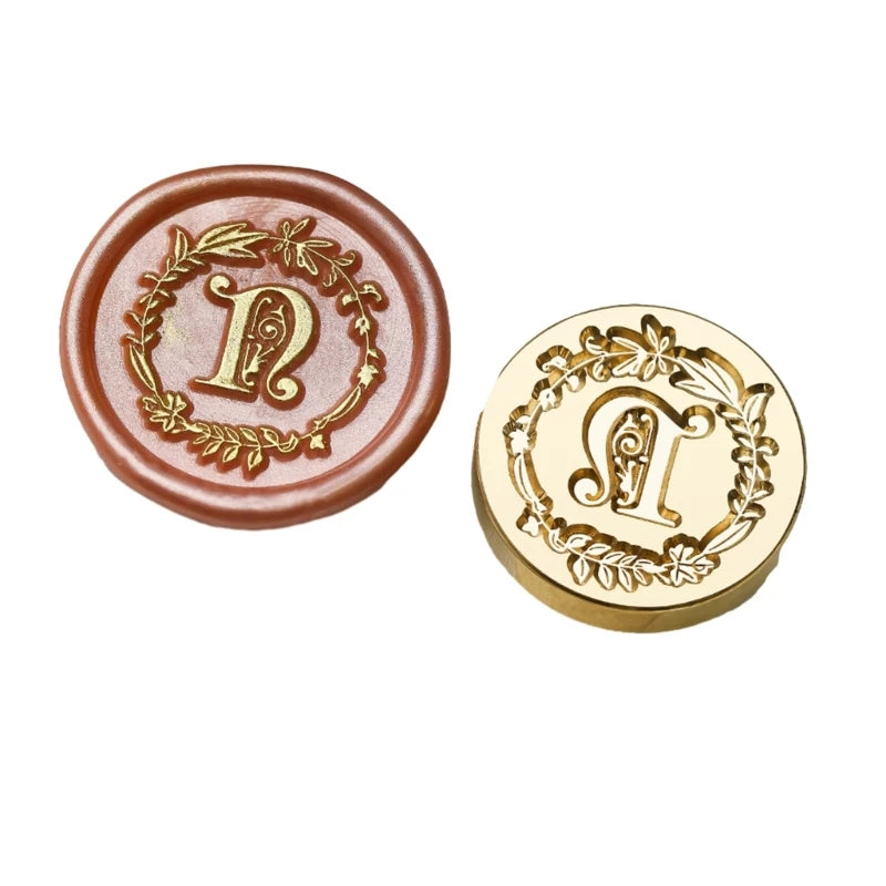 Y1UB Sealing Wax Stamp Letter Series Wax Seal Stamp for Christmas Card Decorations