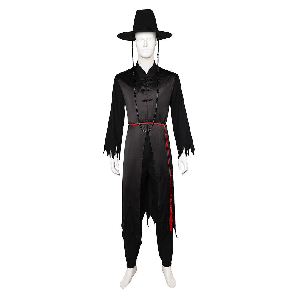 Saja Boys Cosplay Demon Jinu Coat Hunters Costume K-Pop Fantasia Men Top Pants Belt Hat Outfits Halloween Carnival Party Suit