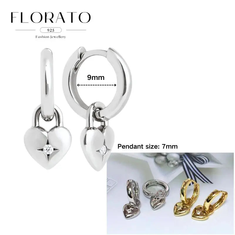 925 Sterling Silver Ear needle European And American Style Hoop Earrings Round square Pendientes Fashion For Women Birthday Gift