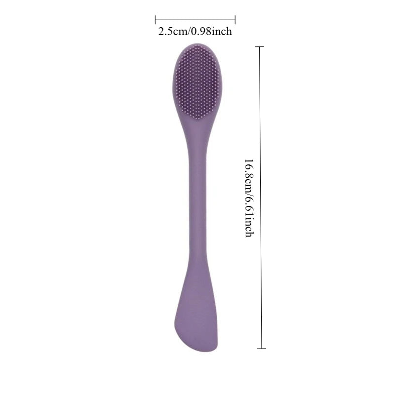 Double head silicone facial mask Brush soft hair mud film Brush Face cleaning mud film Apply mold adjusting stick tool