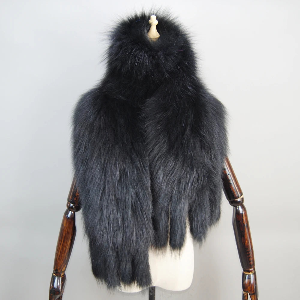 2025 New Genuine Fox Fur Shawl For Women Real Natural Fox Fur Female Capes And Wraps For Wedding Bride Winter Warm Outwear Scarf