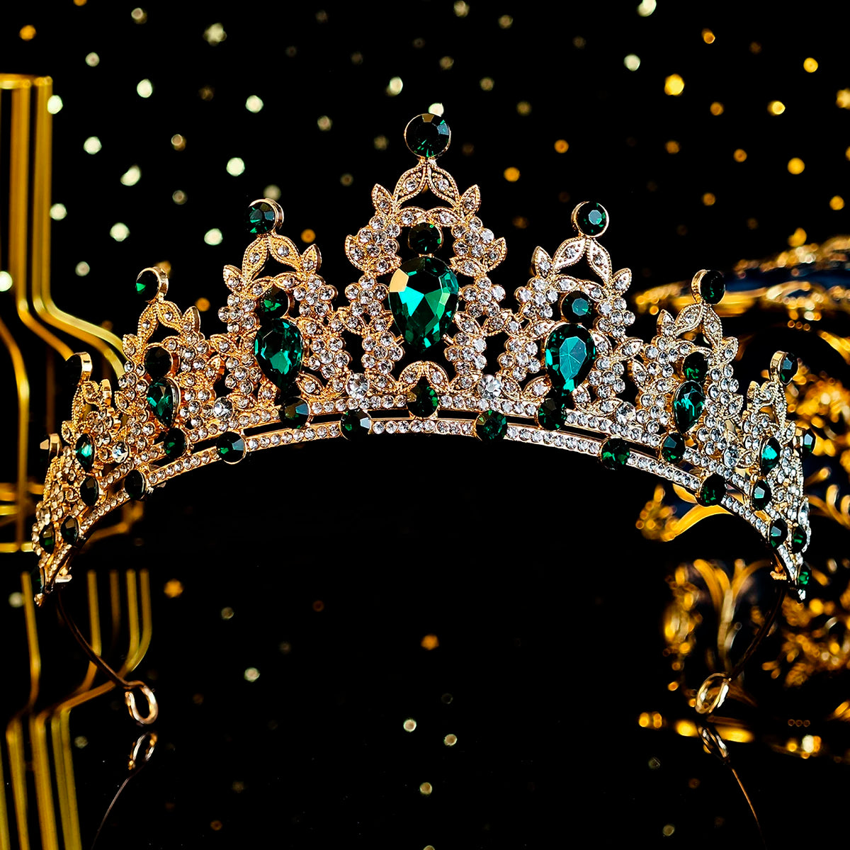 Elegant Crystal Bridal Crown Exquisite European and American Rhinestone Hair Bands Tiara Headpieces Party Jewelry Accessories