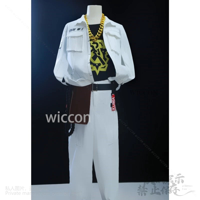 Ben Bigger Cosplay Game Zenless Zone Zero Anime Costume Furry Kawaii Furrsuit White Coat Jacket PUNK Uniform Halloween Party Cos