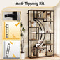 70.8" Tall Bookshel Set o 2, 79" Wide Geometric Display Shel with 18 Open Storage Shelves, Etagere Bookcase or Living
