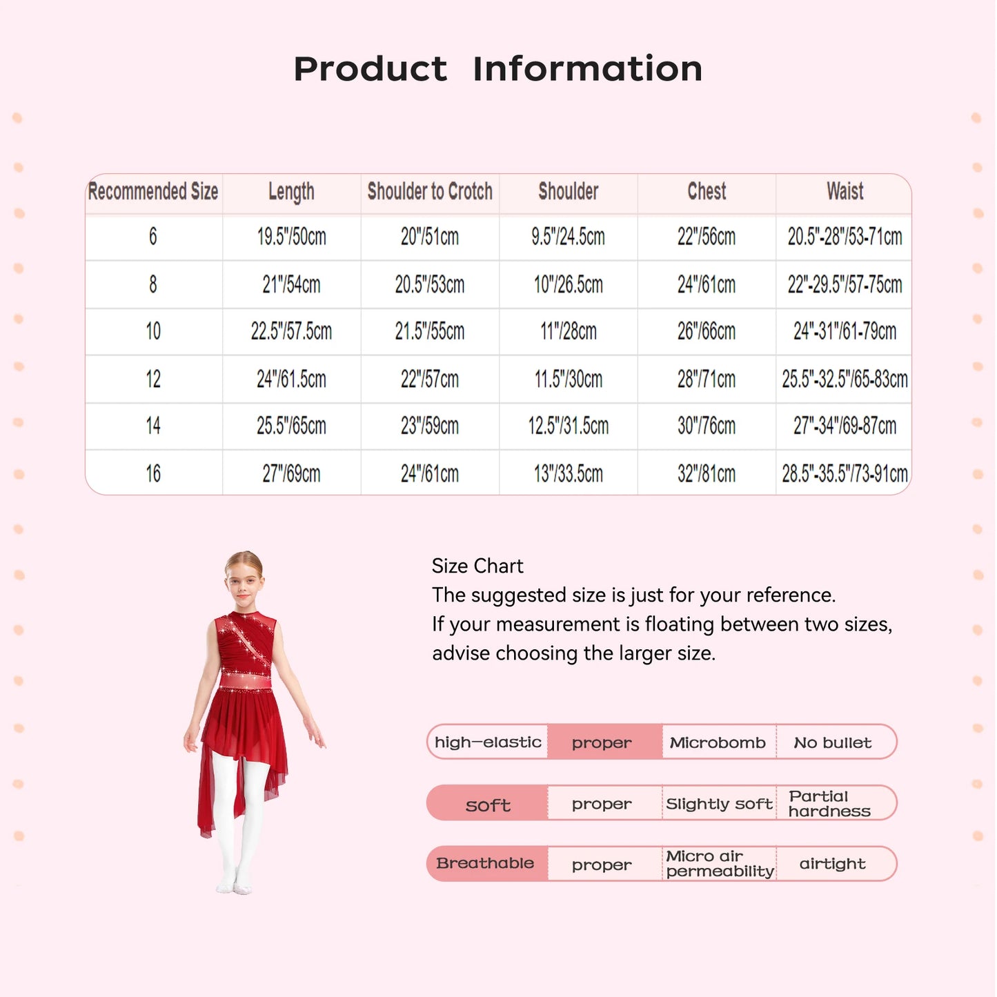 Kids Girls Ballet Dance Dress Figure Ice Skating Dancewear Open Back Asymmetrical Hem Rhinestone Sheer Gymnastics Leotard Dress