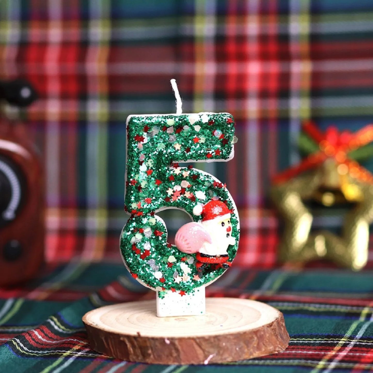 Sparklers Birthday Candle 0-9 Number Digital Candles Santa Claus Cake Topper Birthday Christmas Party Decoration Baby Shower