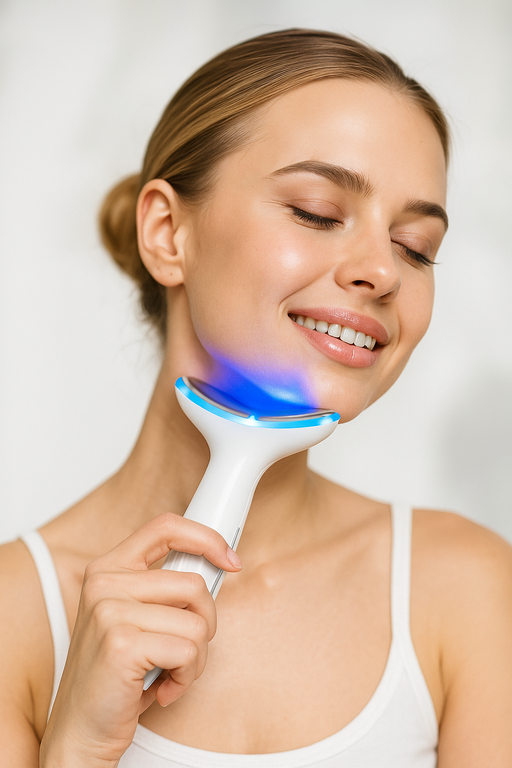 Electric Neck Lifting Beauty Device 7 Modes Facial Massager LED Lights Vibration Face Massage Double Chin Neck Lifting Massagers