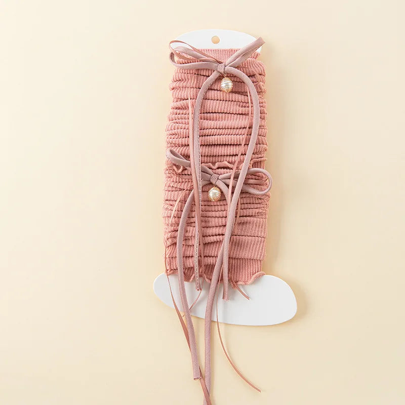 3-12 Year Chic Cute Bow Ribbon Leg Cover Korean Fashion Sweet Bow Knee High Sock Soft Cotton School Sock Clothes Accessories