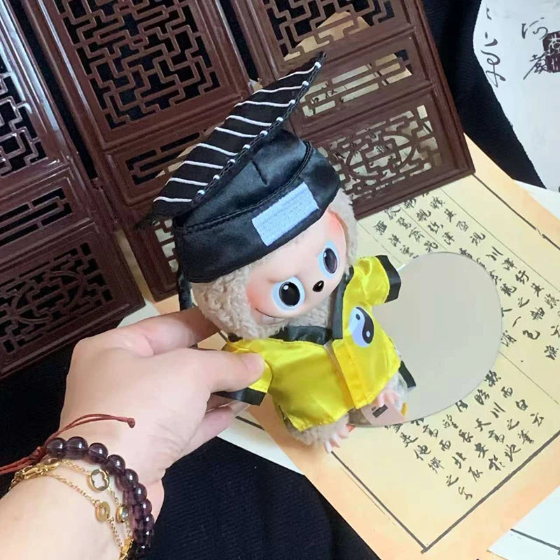 Labubu New Clothes 17cm Pendant Labubu Doll Clothes Cute And Auspicious Zombie Taoist Costume Chinese Style Cute Set