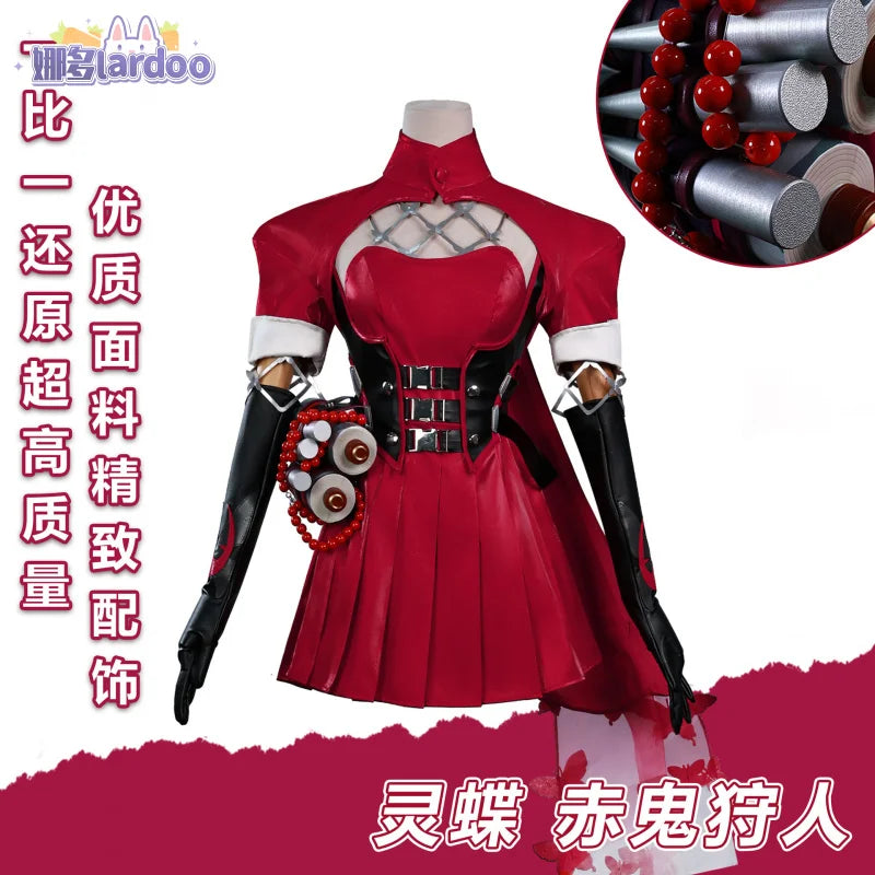 Psylocke Cosplay Costume Spirit Butterfly Red Ghost Hunter Uniform Halloween Carnival Party Christmas Play Role Clothes Clothing