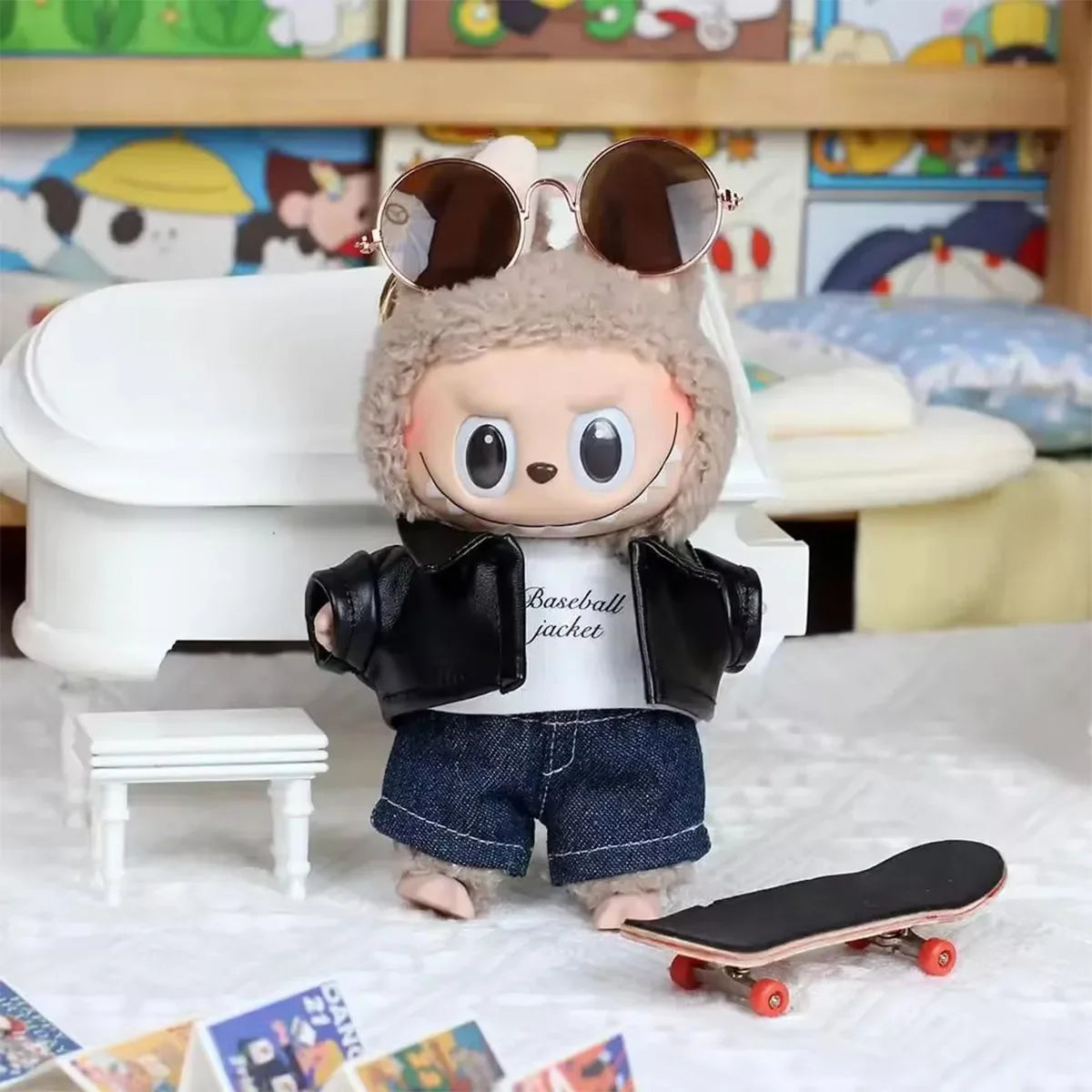 Modern Style 17cm Labubu Baby Clothes Series Doll Outfit Macaron Baby Doll Clothing Set for Collectible Figures