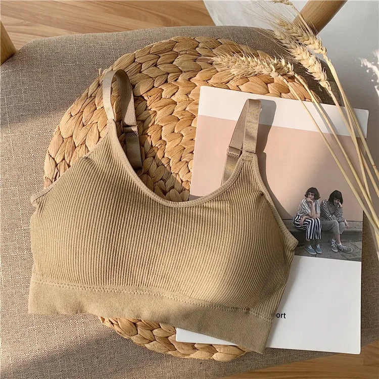 Sexy Underwear Women Gather No Steel Ring Lingerie Bra Tube Top Wrapped Chest Beauty Back Actival Cotton Thin Section Tube Top