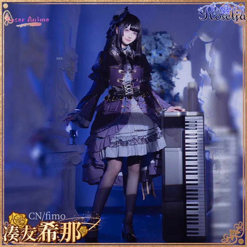 Anime BanG Dream! Rinko Shirokane  Cosplay Costume Uniform Halloween Carnival Party Christmas Play Role Clothes Clothing