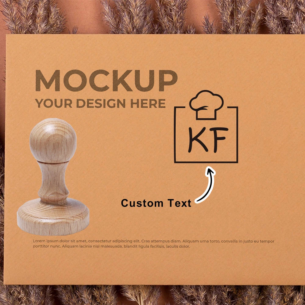 1PC Fashion Customized Name Wooden Seal For Restaurant Bakery Burger Restaurant Custom Brand Name Commercial Stamp