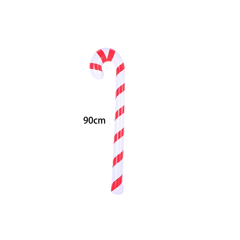 Christmas decoration inflatable santa cane PVC Lollipop balloon holiday decoration home printing Christmas candy cane toy gift