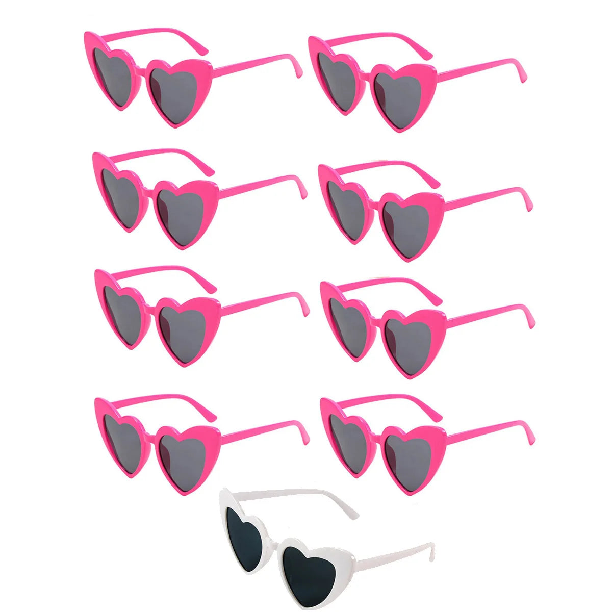 Heart Shaped Sunglasses for Women Retro Cat Eye Sunglasses Wedding Engagement Decoration Shopping Traveling Party Accessories